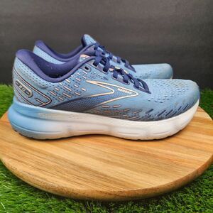 Brooks Glycerin 20 Shoes Womens Size 8.5 Blue White Athletic Running Sneakers